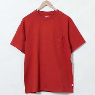 コーエン(coen)のcoen ポケットTシャツ ビッグT オレンジ 赤 L 無地(Tシャツ/カットソー(半袖/袖なし))