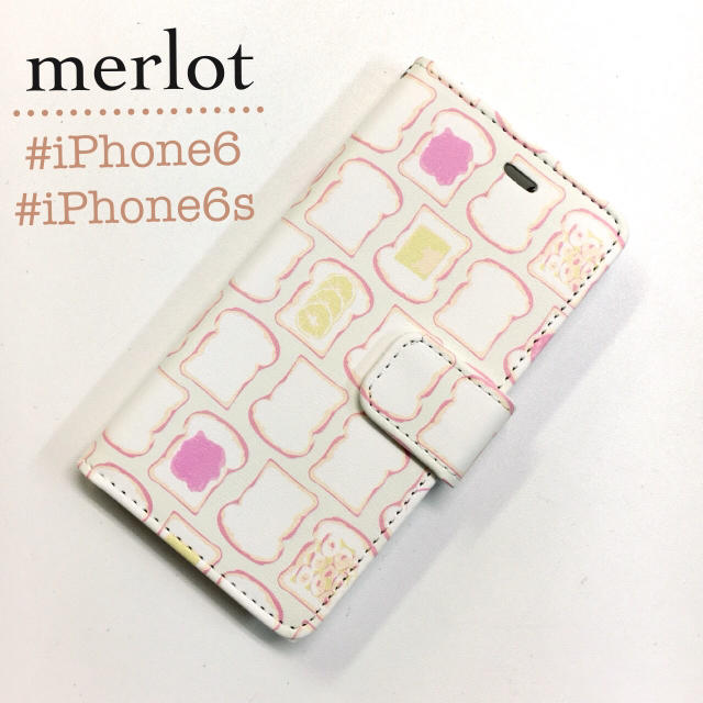 merlot(メルロー)のメルロー しょくぱん柄 手帳型ケース レディースのファッション小物(その他)の商品写真