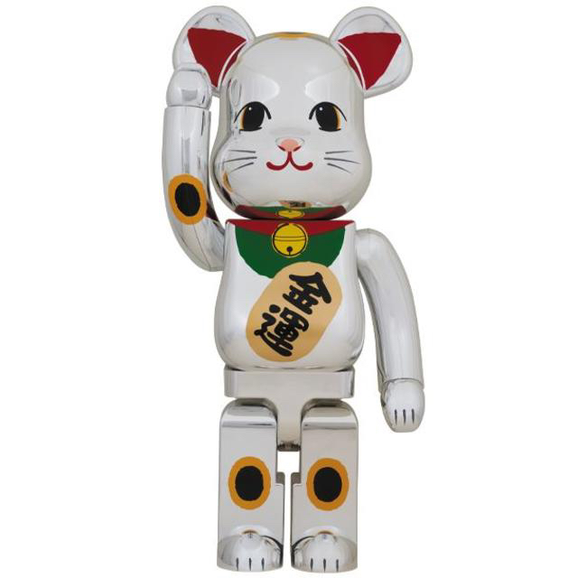 フィギュア【翌日発送】 BE@RBRICK 招き猫 銀メッキ 弐 1000％