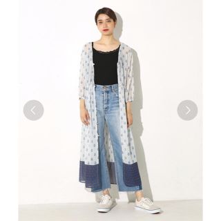 アズールバイマウジー(AZUL by moussy)のアズール　バイ　マウジー　ペイズリー　ガウン　カーディガン(シャツ/ブラウス(長袖/七分))