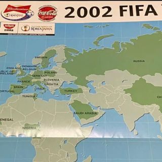 2002サッカーワールドカップ世界地図ポスター