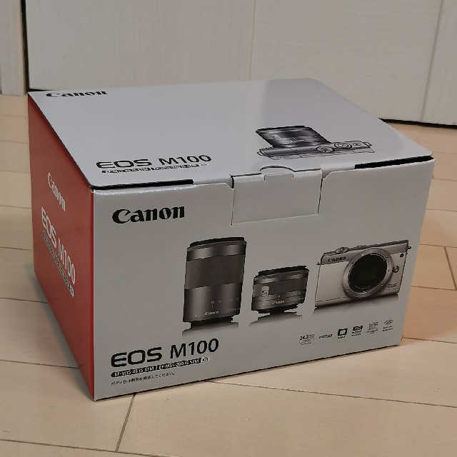 キヤノン【新品未開封】Canon eos m100 グレー ダブル ズームキット