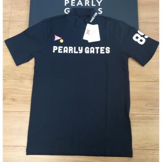 新品 パーリーゲイツ TCベア天竺 ハイネックカットソー(5)L/黒 日本製