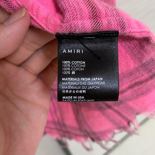 Saint Laurent(サンローラン)のamiri ピンク　チェックシャツ　タグ付き　ccc様専用 メンズのトップス(シャツ)の商品写真