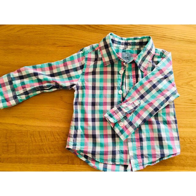 GAP(ギャップ)のGAP シャツ　チェック  80cm  キッズ/ベビー/マタニティのベビー服(~85cm)(シャツ/カットソー)の商品写真