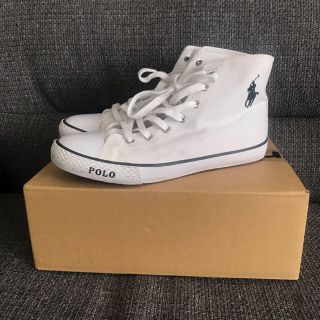 ポロラルフローレン(POLO RALPH LAUREN)の＊ポロ ラルフローレン ハイカットスニーカー　ホワイト　24cm ＊(スニーカー)