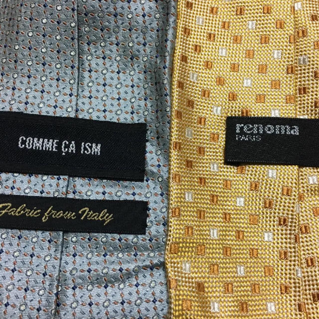 COMME CA ISM(コムサイズム)のレノマとコムサイズムのネクタイ2本セット メンズのファッション小物(ネクタイ)の商品写真