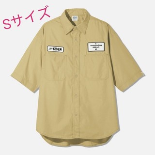 ジーユー(GU)のGU × studio seven ワークシャツ　ベージュ　スタジオセブン(シャツ)