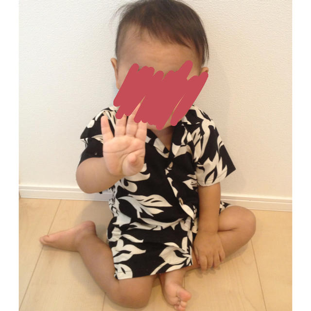 アロハシャツ　ベビー　100㎝ キッズ/ベビー/マタニティのキッズ服男の子用(90cm~)(ドレス/フォーマル)の商品写真