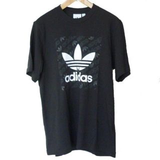 アディダス(adidas)の大きいサイズXO（2XL）アディダスオリジナルス黒モノグラムスクエアT(Tシャツ/カットソー(半袖/袖なし))