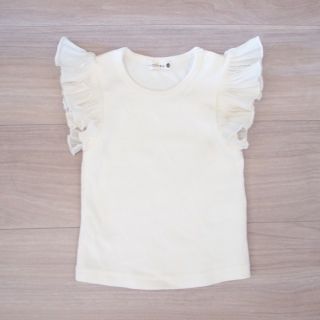 ブランシェス(Branshes)のブランシェス ホワイト フリル トップス(Tシャツ/カットソー)