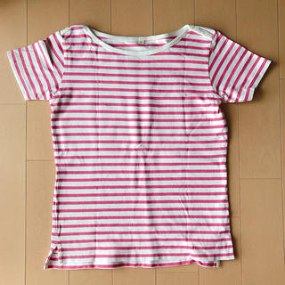 ベルメゾン(ベルメゾン)のピンクボーダー Tシャツ(Tシャツ(半袖/袖なし))