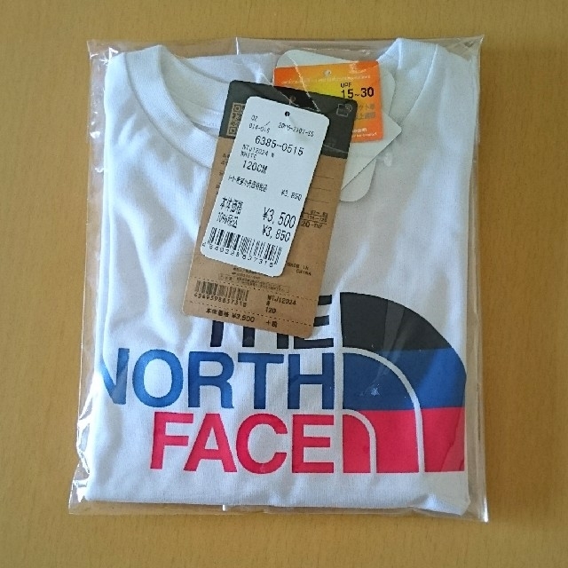 THE NORTH FACE(ザノースフェイス)のノースフェイス tシャツ ホワイト１２０センチ キッズ/ベビー/マタニティのキッズ服男の子用(90cm~)(Tシャツ/カットソー)の商品写真