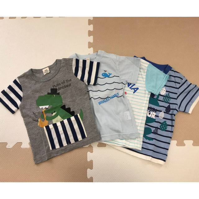 【御予約】男の子90cm半袖　5枚セット キッズ/ベビー/マタニティのキッズ服男の子用(90cm~)(Tシャツ/カットソー)の商品写真