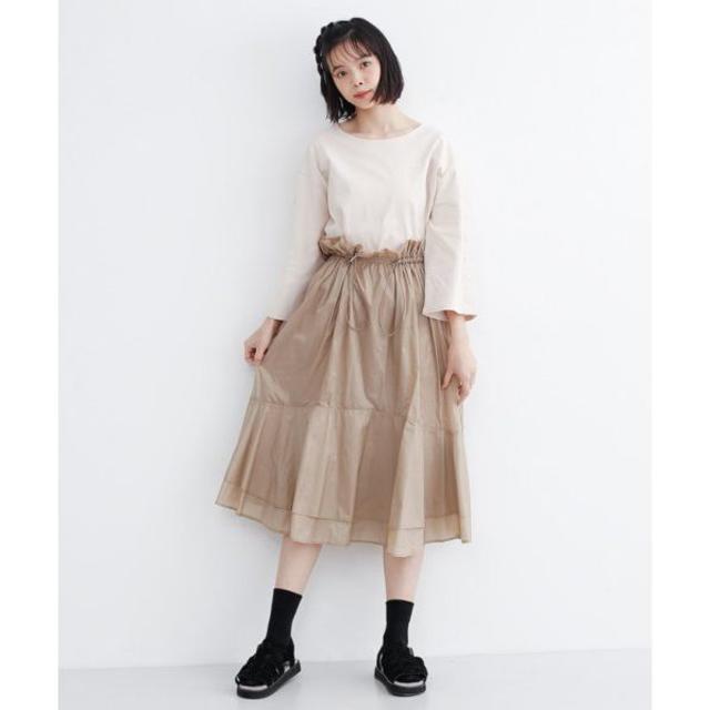 merlot - 新品 merlot ギャザーフリルナイロンスカート ペチコート付き