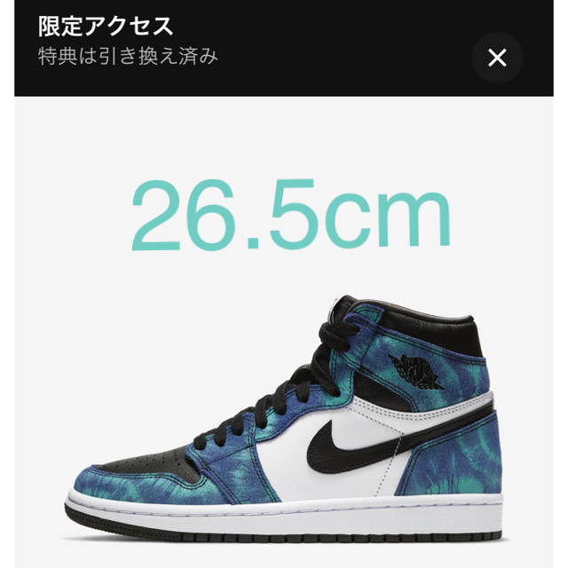 Nike Jordan 1 Tie-Dye タイダイ wmns 26.5cm