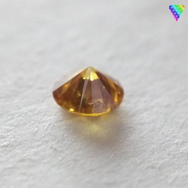 0.149 ct F. V. Org - Yellow 天然 ダイヤ レディースのアクセサリー(リング(指輪))の商品写真