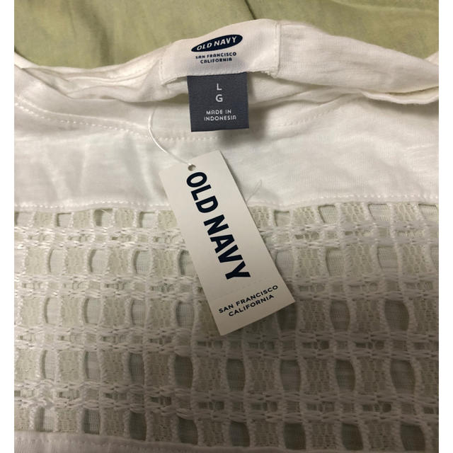 Old Navy(オールドネイビー)の新品未使用●OLD NAVY● 白　トップス　ビックシルエット　L レディースのトップス(カットソー(半袖/袖なし))の商品写真