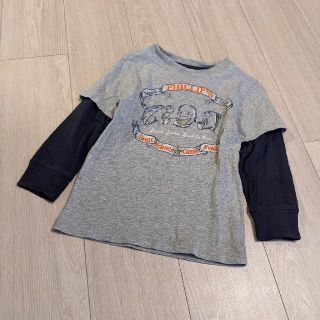 ベビーギャップ(babyGAP)のbaby GAP　長袖Ｔシャツ 重ね着風　イルカ柄✕グレー✕ネイビー　100(Tシャツ/カットソー)