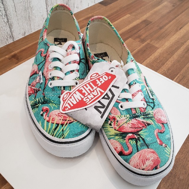 VANSバンズ海外限定オーセンティックFlamingoフラミンゴ柄23.5超美品