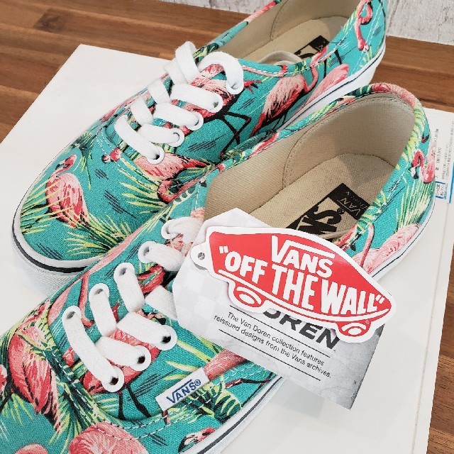 VANSバンズ海外限定オーセンティックFlamingoフラミンゴ柄23.5超美品