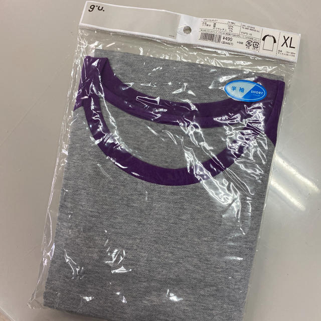 GU(ジーユー)のユニクロ★ラグランクルーネックTシャツ★XL 新品未使用 メンズのトップス(Tシャツ/カットソー(半袖/袖なし))の商品写真