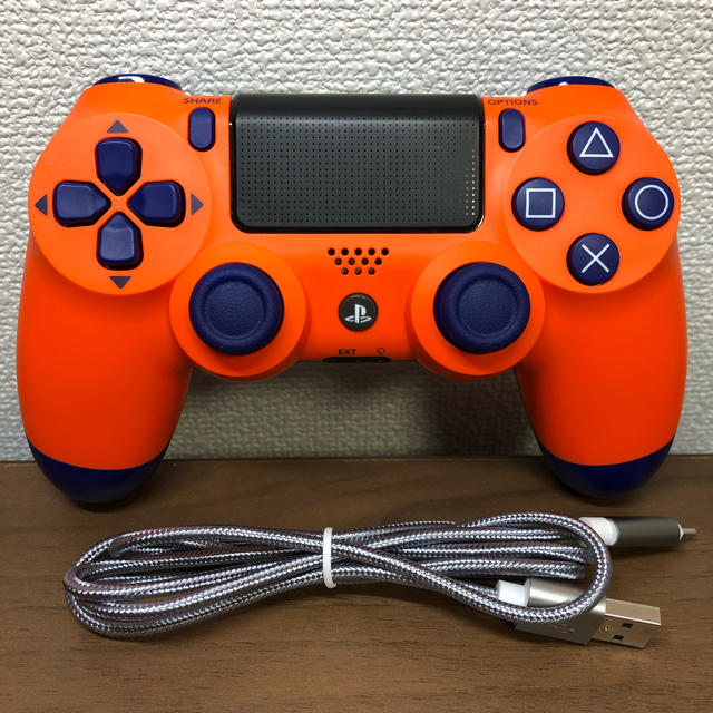 Playstation4 Ps4 コントローラー サンセットオレンジ ゲオ 純正品の通販 By きたきつね S Shop プレイステーション4ならラクマ