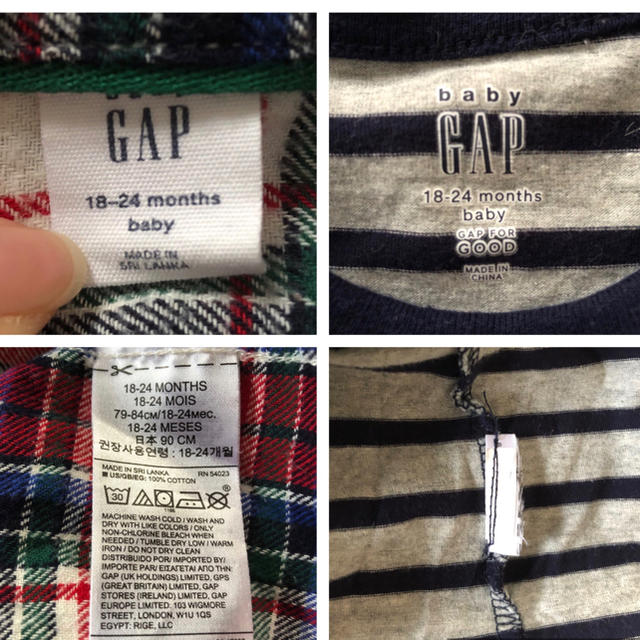 GAP(ギャップ)のbabyGAP ロンパース カバーオール ネルシャツ　80 〜 90 キッズ/ベビー/マタニティのベビー服(~85cm)(カバーオール)の商品写真