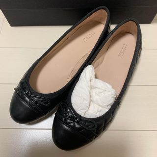 バーニーズニューヨーク(BARNEYS NEW YORK)のお最終お値下げ未使用 バーニーズニューヨーク レザーフラットパンプス(バレエシューズ)