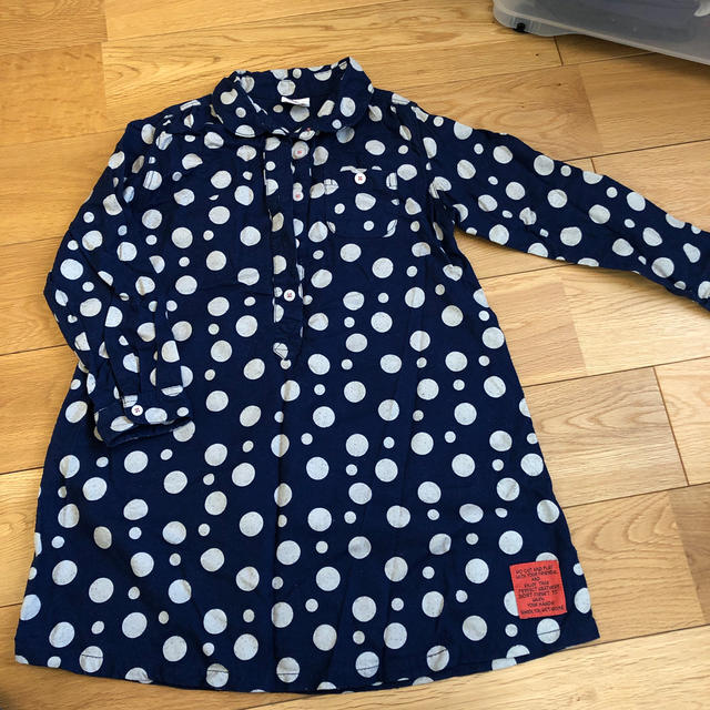 JUNK STORE(ジャンクストアー)の女の子120 ドット柄ワンピース キッズ/ベビー/マタニティのキッズ服女の子用(90cm~)(ワンピース)の商品写真