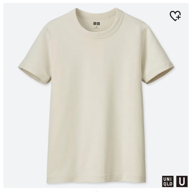 UNIQLO(ユニクロ)の新品未使用 ユニクロユー クルーネックT ベージュ レディースのトップス(Tシャツ(半袖/袖なし))の商品写真