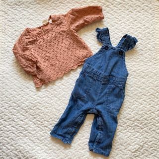 ギャップ(GAP)のbaby GAP デニム　ロンパース　3m(ロンパース)