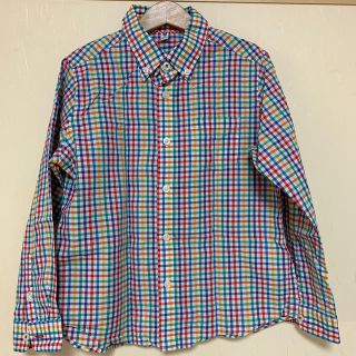 ユニクロ(UNIQLO)のUNIQLO　ユニクロ　ギンガムチェックシャツ　130㎝(ブラウス)