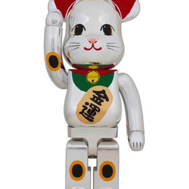 MEDICOM TOY(メディコムトイ)の【BE@RBRICK 招き猫 銀メッキ 弐 1000％ ベアブリック】 エンタメ/ホビーのフィギュア(その他)の商品写真