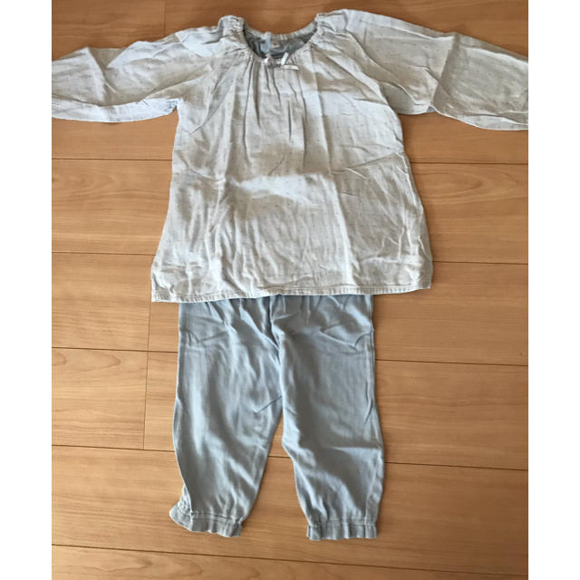 MUJI (無印良品)(ムジルシリョウヒン)の無印良品パジャマ  キッズ　女の子　110  ガーゼ キッズ/ベビー/マタニティのキッズ服女の子用(90cm~)(パジャマ)の商品写真