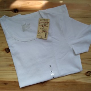 のさま専用 無印良品 クルーネック半袖Tシャツ 婦人 白 S(Tシャツ(半袖/袖なし))