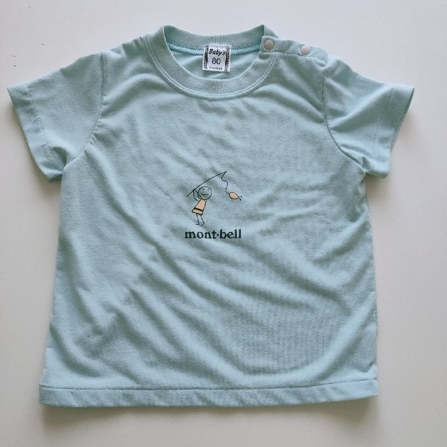 mont bell(モンベル)のmont-bell ミントブルーのTシャツ 80cm キッズ/ベビー/マタニティのベビー服(~85cm)(Ｔシャツ)の商品写真