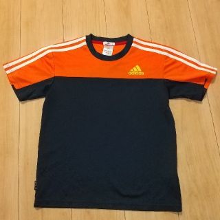 アディダス(adidas)のadidas キッズTシャツ 150   (オレンジと紺)(Tシャツ/カットソー)