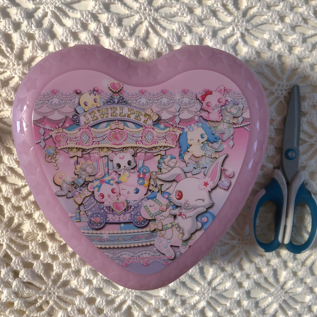 ジュエルペット(ジュエルペット)のジュエルペット　ハート型ピンクラメケース　小物入れに エンタメ/ホビーのおもちゃ/ぬいぐるみ(キャラクターグッズ)の商品写真