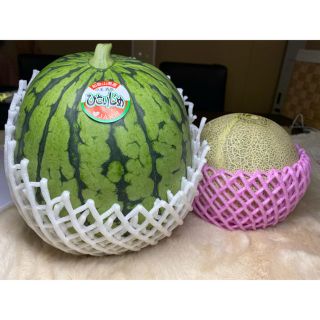 ひとりじめスイカ🍉1玉、クインシーメロン🍈1玉　セット(フルーツ)