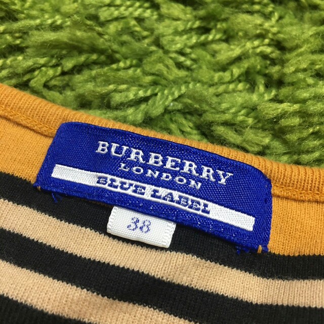 BURBERRY BLUE LABEL(バーバリーブルーレーベル)のburberryバーバリーブルーレーベル　レディボーダートップス レディースのトップス(カットソー(半袖/袖なし))の商品写真