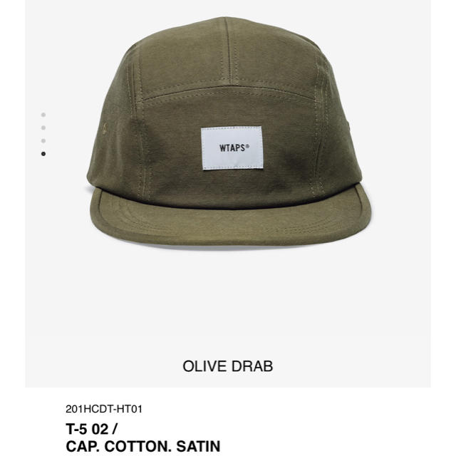 W)taps(ダブルタップス)のTB様専用！WTAPS  20SS CAP COTTON SATIN オリーブ メンズの帽子(キャップ)の商品写真