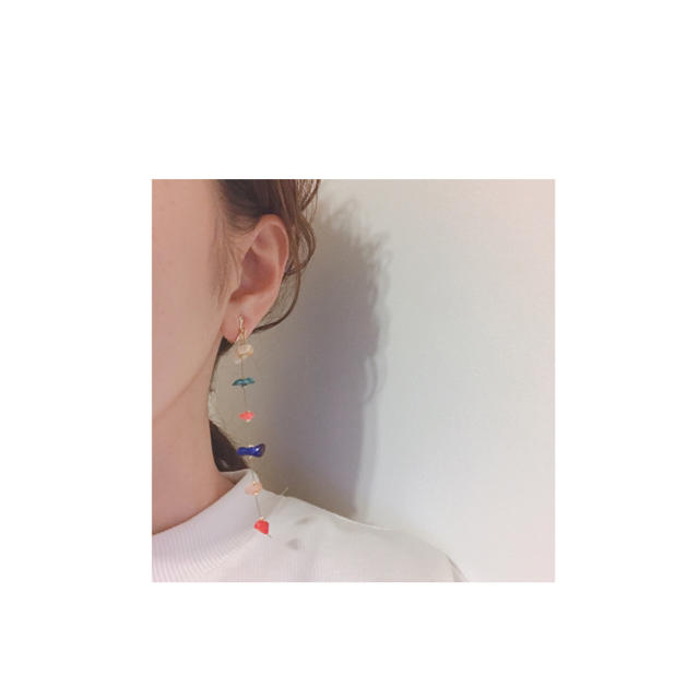 JOURNAL STANDARD(ジャーナルスタンダード)のcolour shell long pierce/earring ハンドメイドのアクセサリー(ピアス)の商品写真