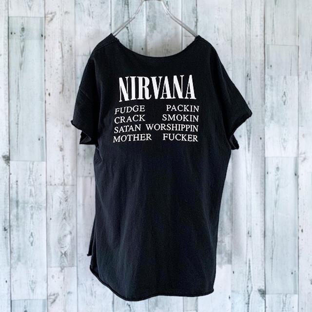 LAD 半袖 Tシャツ XL相当 2003年の通販 by kawaii used shop|ラッドミュージシャンならラクマ MUSICIAN - 希少 NIRVANA カットオフ プリント 即納超歓迎
