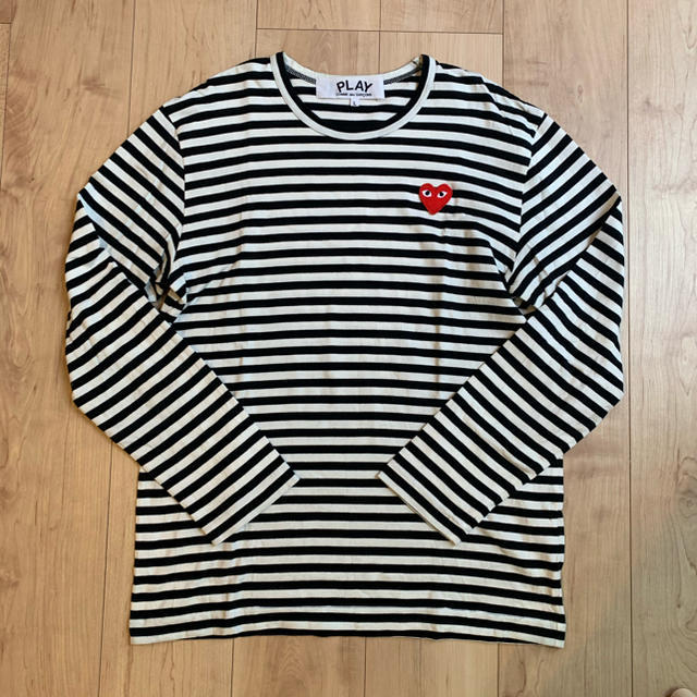 COMME des GARCONS(コムデギャルソン)のPLAY プレイコムデギャルソン ボーダー ロンT L メンズのトップス(Tシャツ/カットソー(七分/長袖))の商品写真