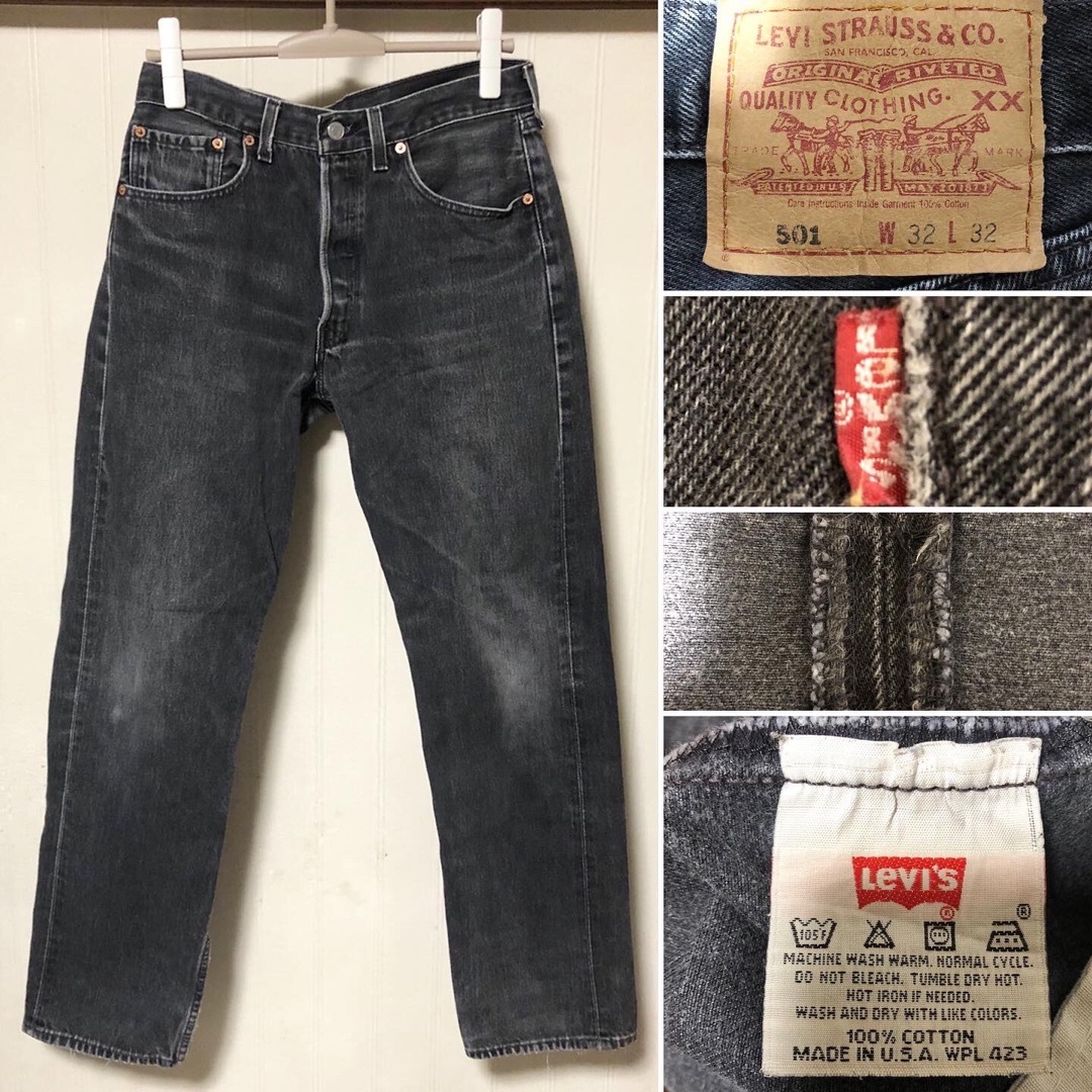 Levi's - USA製 90s Levi's 501 後染め ブラック デニム ジーンズ 32の ...