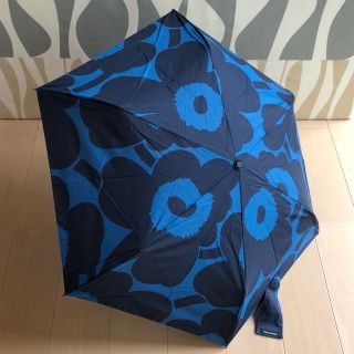 マリメッコ(marimekko)の新品 マリメッコ 折りたたみ傘 ピエニ ウニッコ ブルー×ダークブルー(傘)