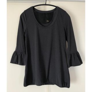 フェリシモ(FELISSIMO)のフェリシモ 七分袖 フリル Tシャツ カットソー トップス(Tシャツ(長袖/七分))