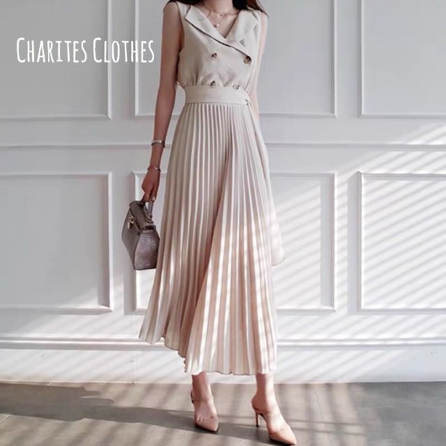 フォーマル ロング ワンピース レディース 結婚式 ベージュの通販 By Charites Clothes ラクマ