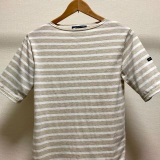 セントジェームス(SAINT JAMES)のSAINT JAMES  PIRIAC 半袖　ベージュ×ホワイト(Tシャツ(半袖/袖なし))